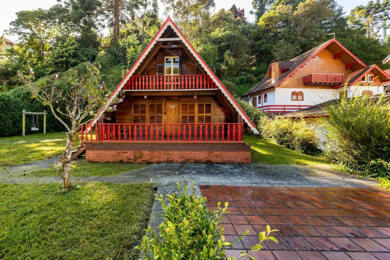 Chale Inteiro Completo A 5 Min A Pe Do Capivari - Campos Do Jordao Bagian luar foto